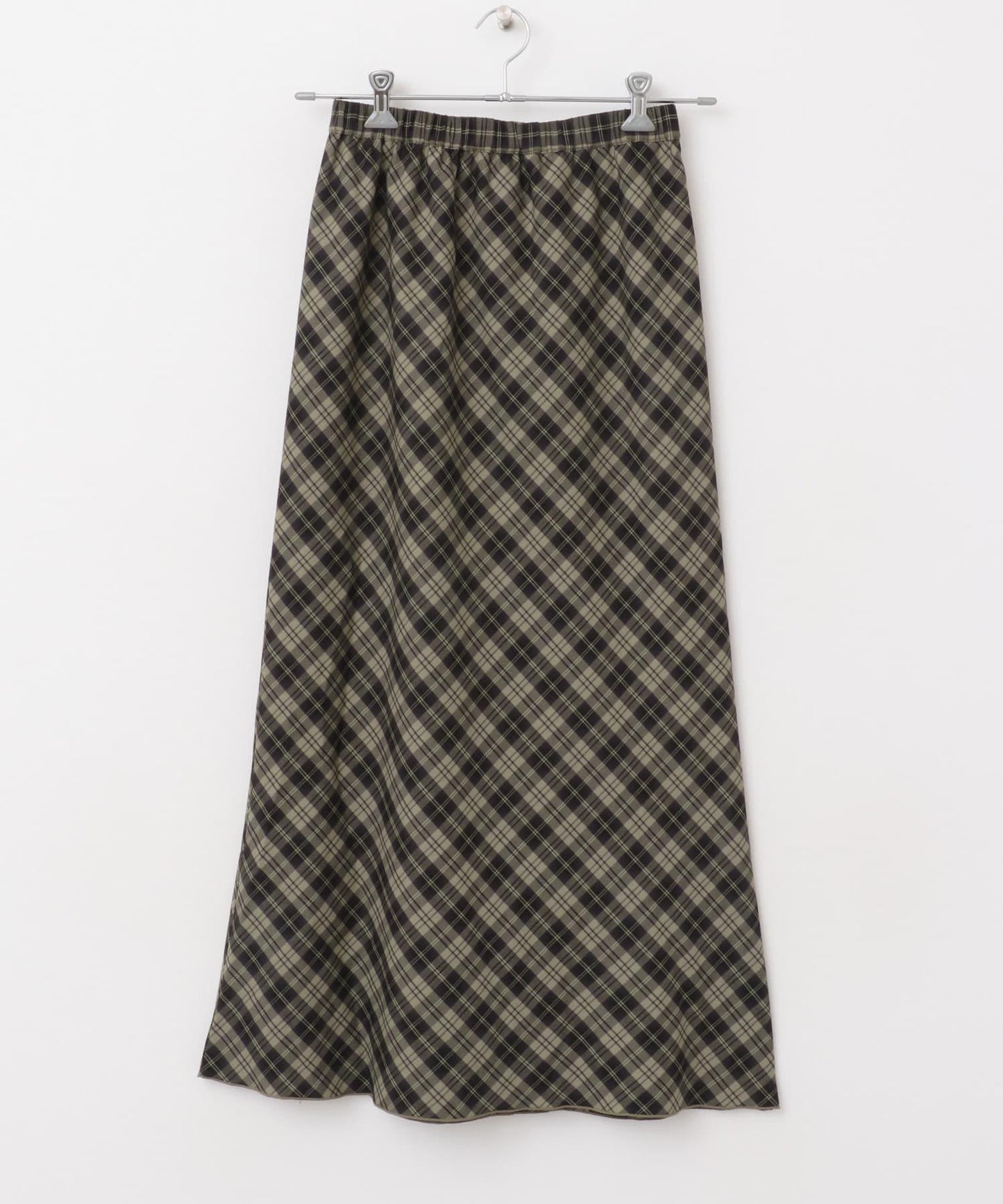 格紋窄身半身裙（帶內襯）