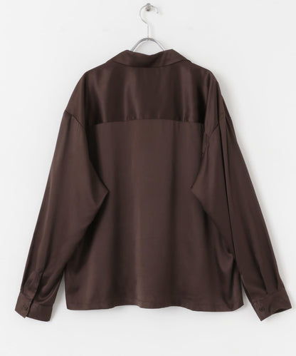 植物刺繡長袖襯衫