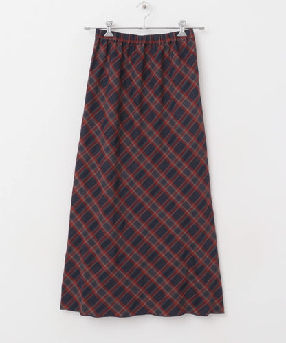 格紋窄身半身裙（帶內襯）
