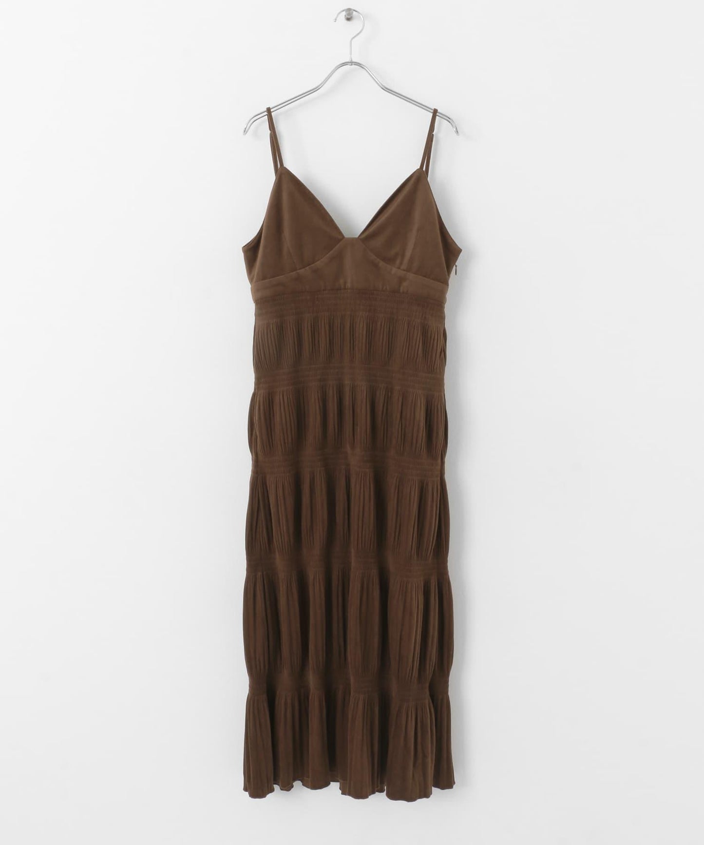 百褶吊帶連衣裙