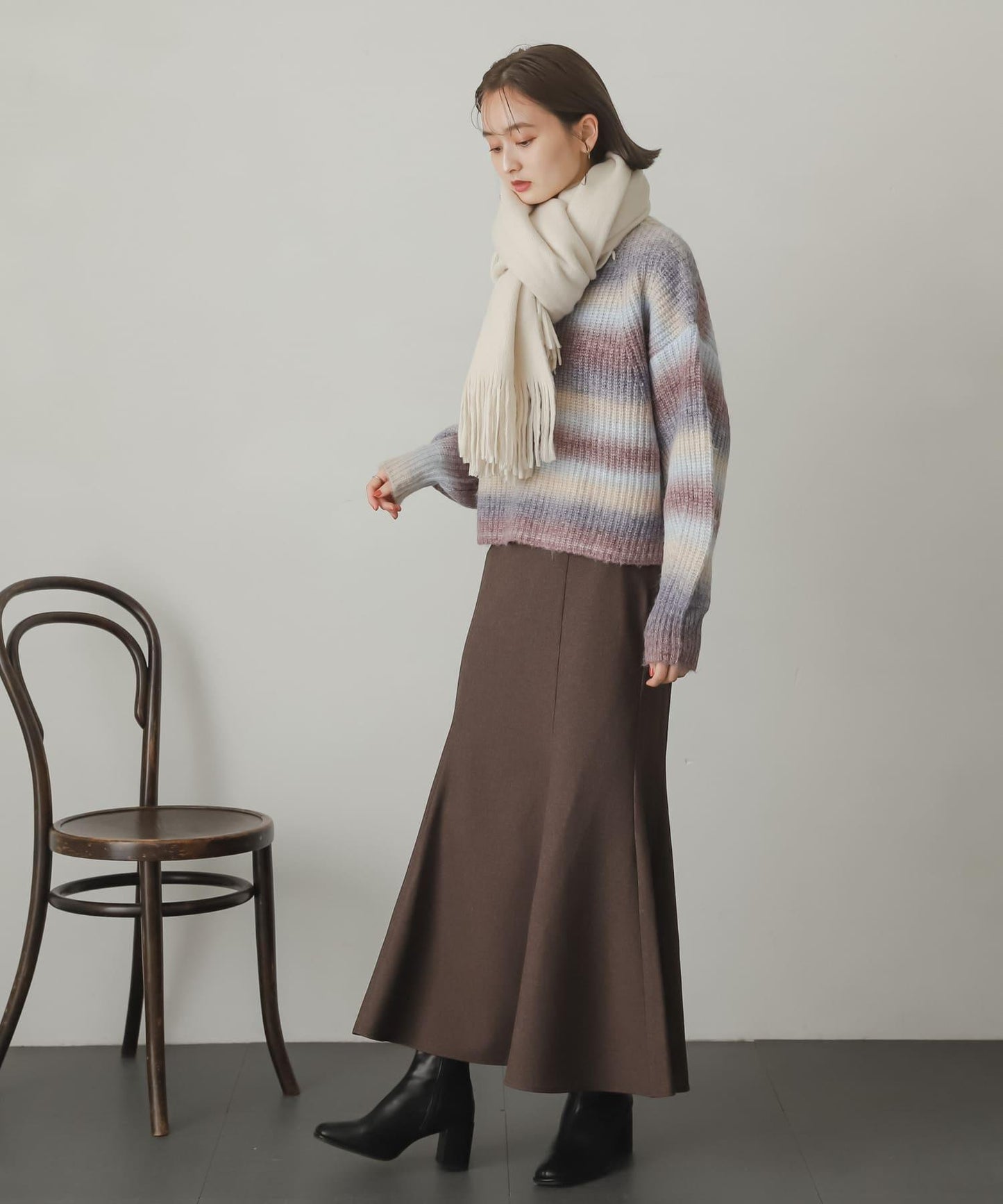 仿羊毛美人魚裙