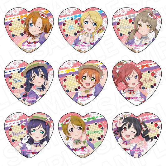 LoveLive! 心形徽章 Cafe party ver 【OPP／9個裝】【全套】