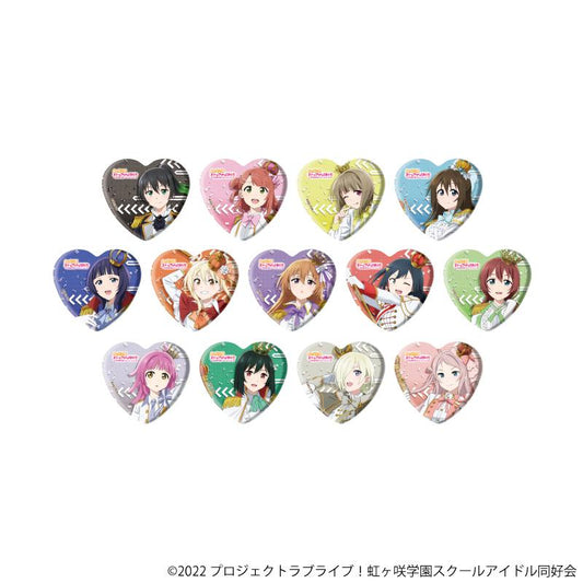 LoveLive!虹咲學園學園偶像同好會 心形徽章03/遊行ver. 全套（共13種）（新繪插圖）【全套/13個裝】