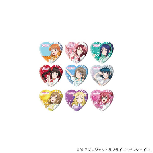 LoveLive! Sunshine!! 心形徽章02/遊行版 完整套裝（全9種）（新繪插圖）【完整套裝/9個裝】