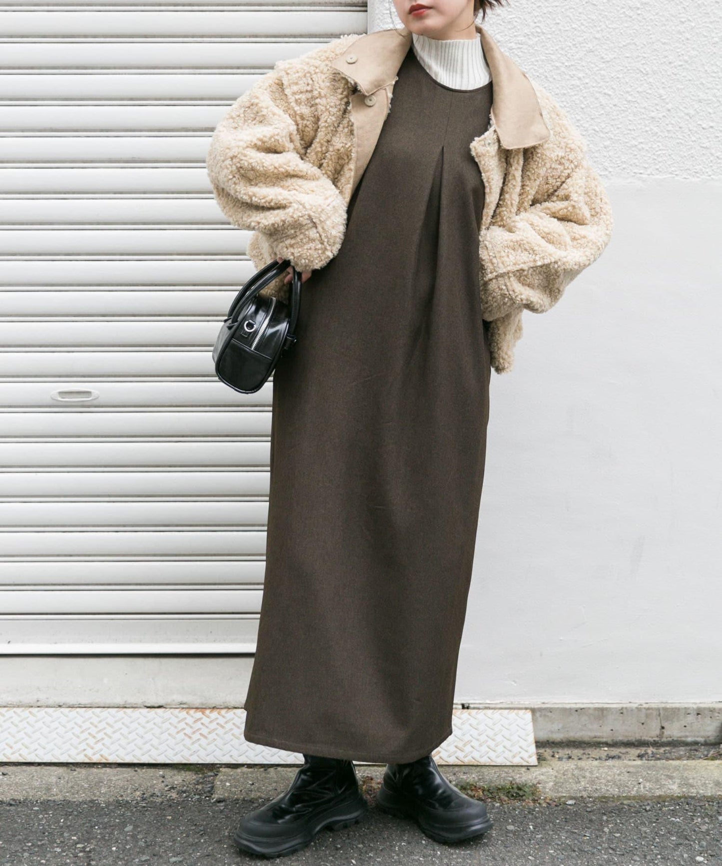 「2尺碼可選」後背交叉連衣裙