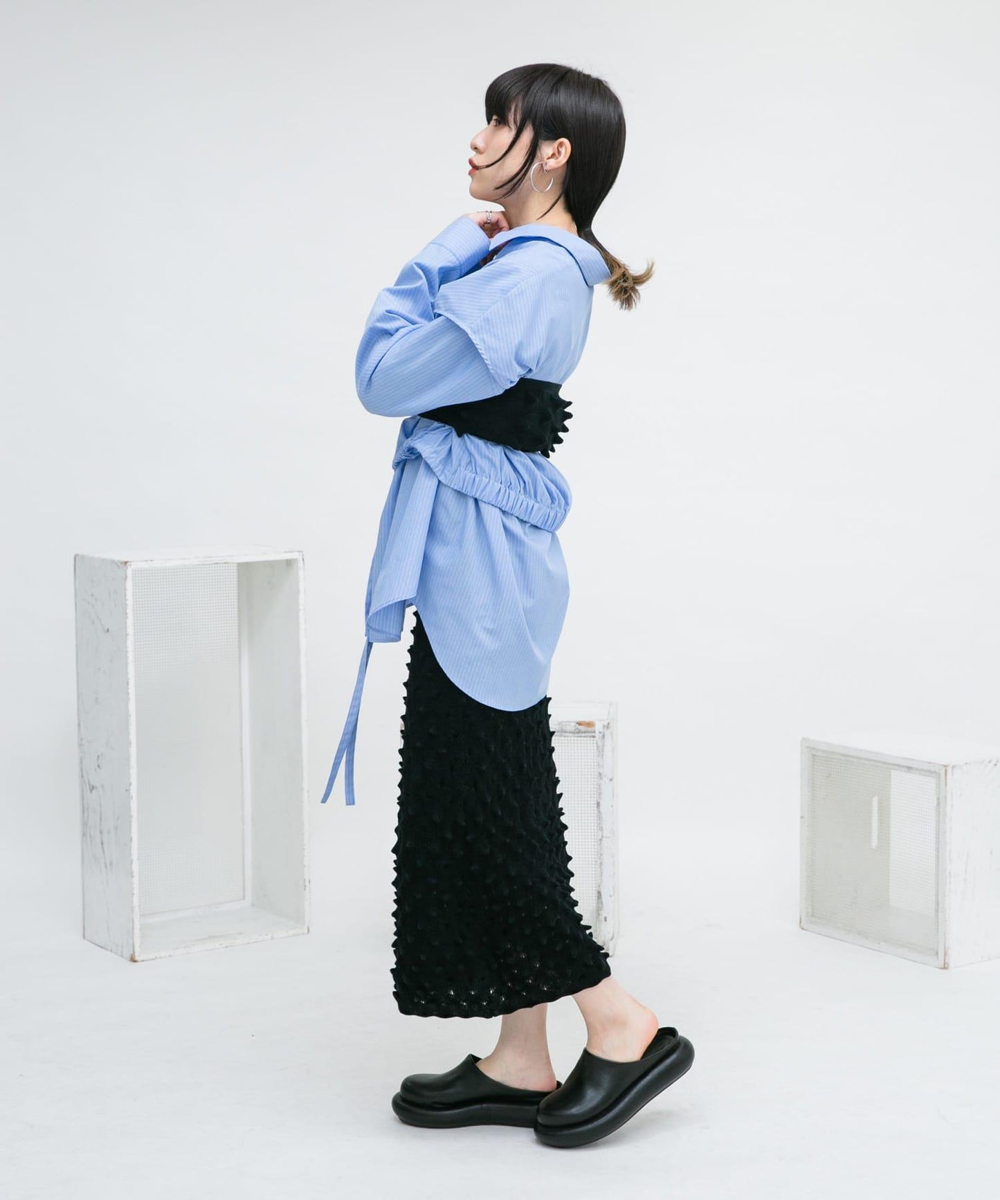 波點針織吊帶背心