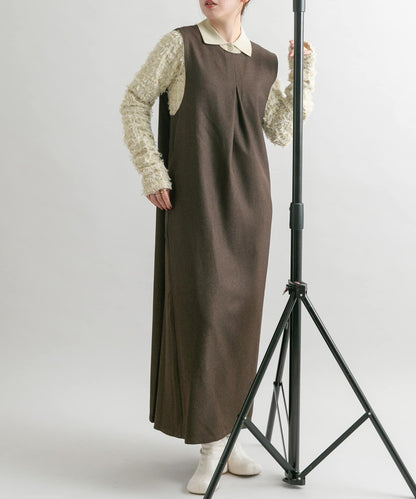 「2尺碼可選」後背交叉連衣裙