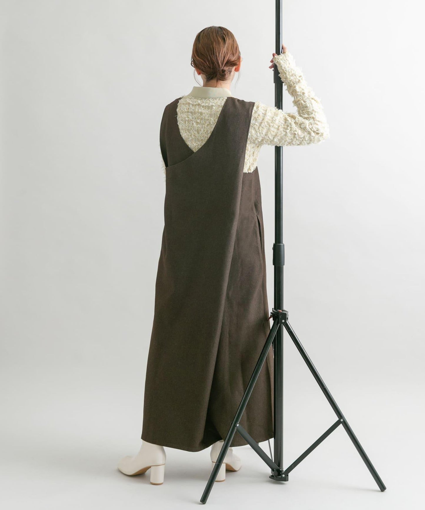 「2尺碼可選」後背交叉連衣裙