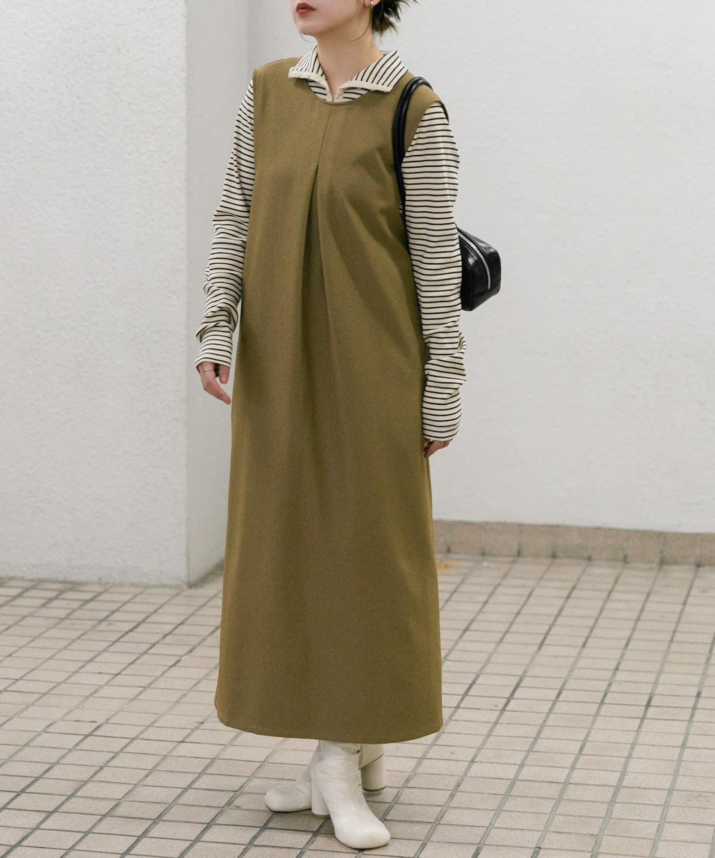 「2尺碼可選」後背交叉連衣裙