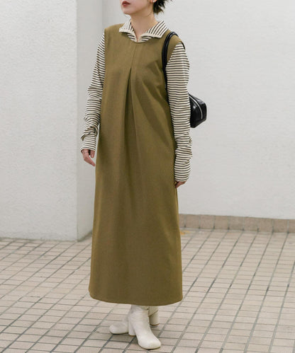 「2尺碼可選」後背交叉連衣裙