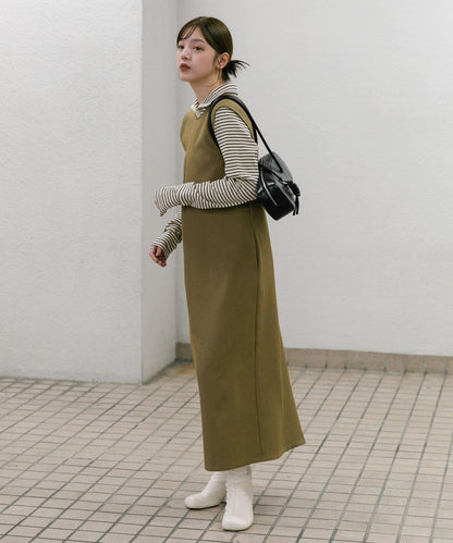 「2尺碼可選」後背交叉連衣裙