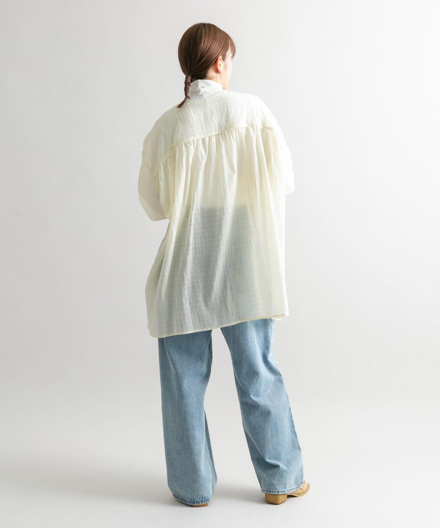 抽繩袖迷你連衣裙