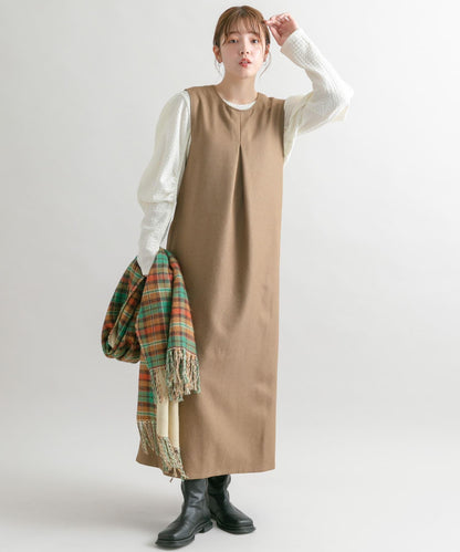 「2尺碼可選」後背交叉連衣裙