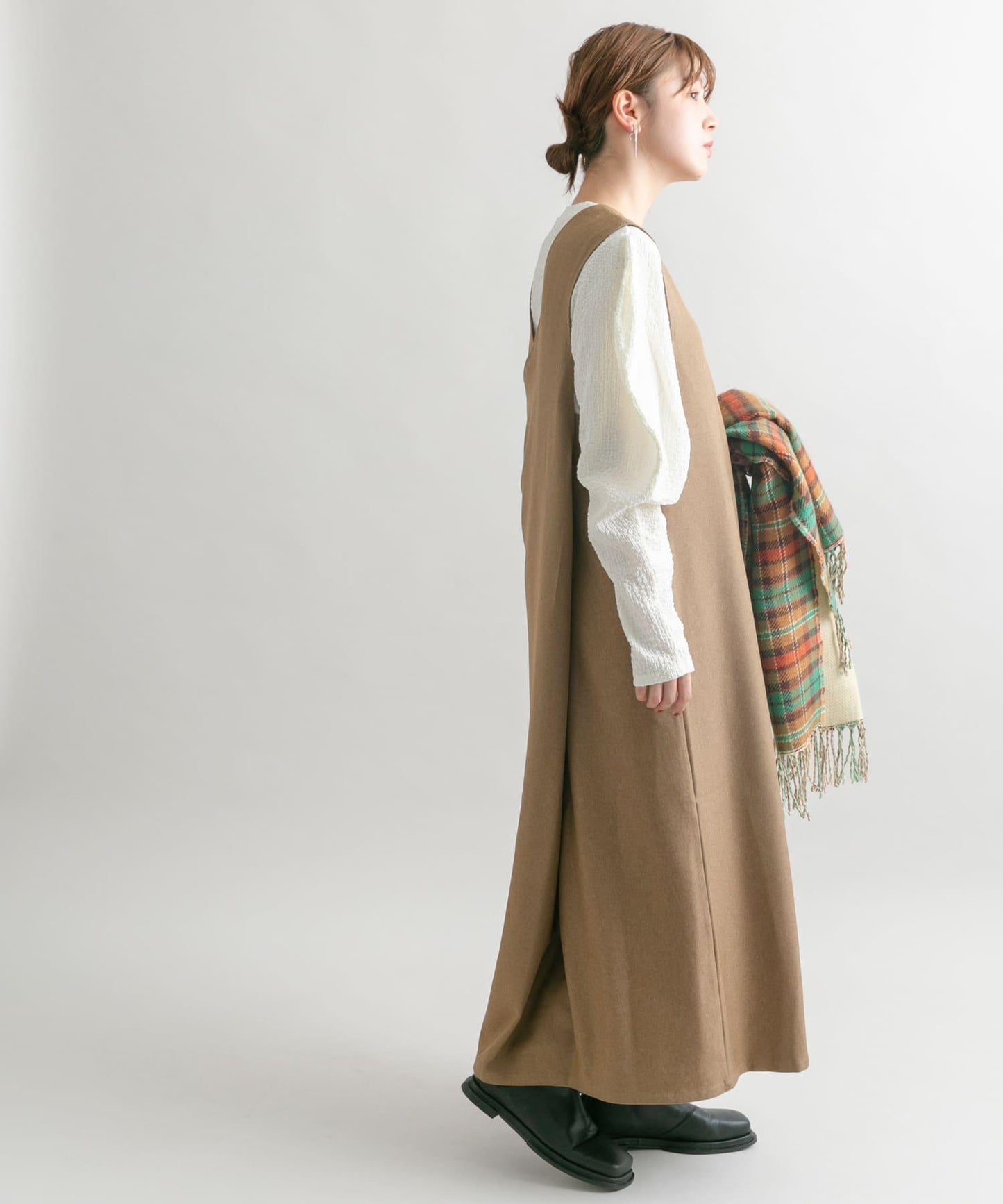 「2尺碼可選」後背交叉連衣裙