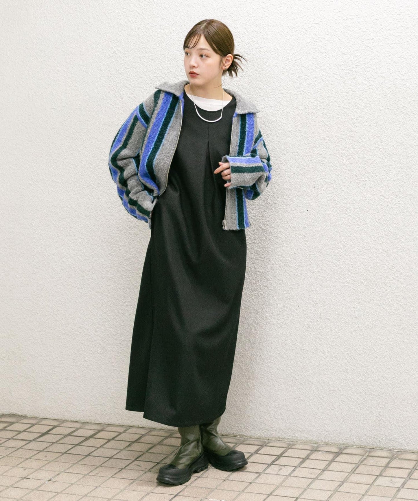 「2尺碼可選」後背交叉連衣裙