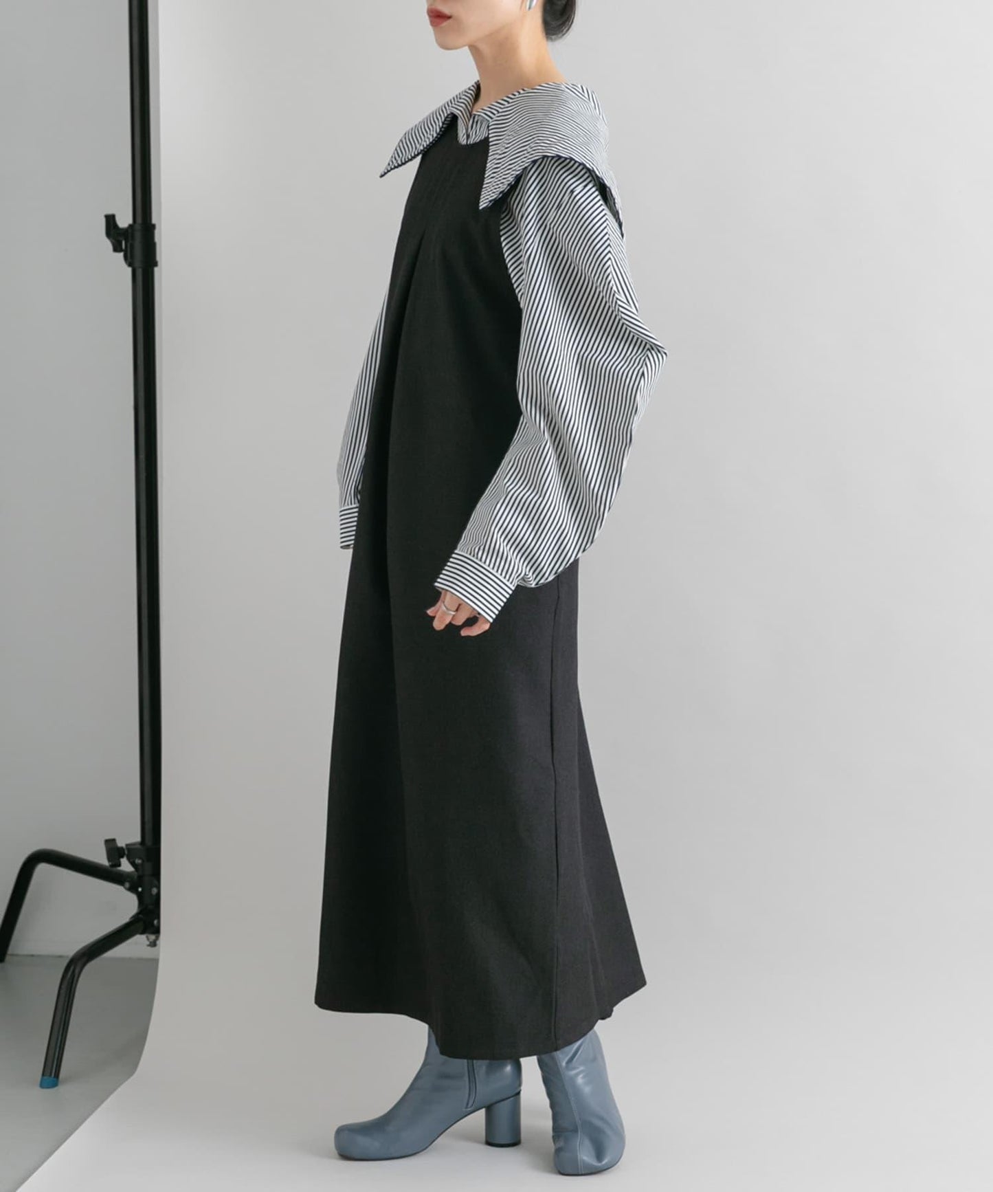 「2尺碼可選」後背交叉連衣裙