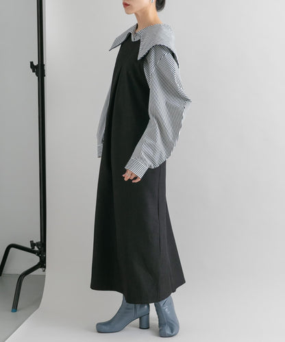 「2尺碼可選」後背交叉連衣裙