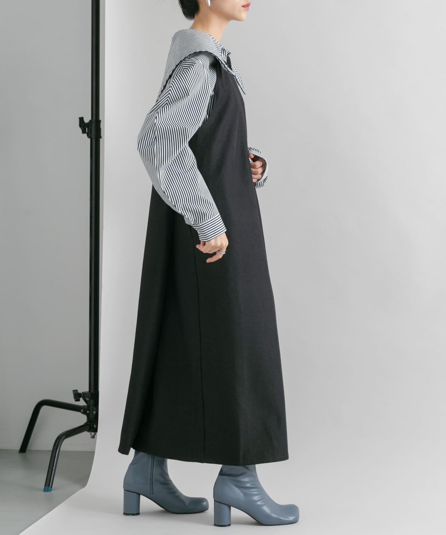 「2尺碼可選」後背交叉連衣裙