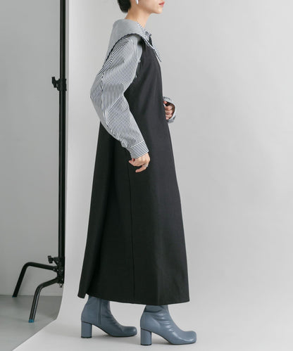 「2尺碼可選」後背交叉連衣裙