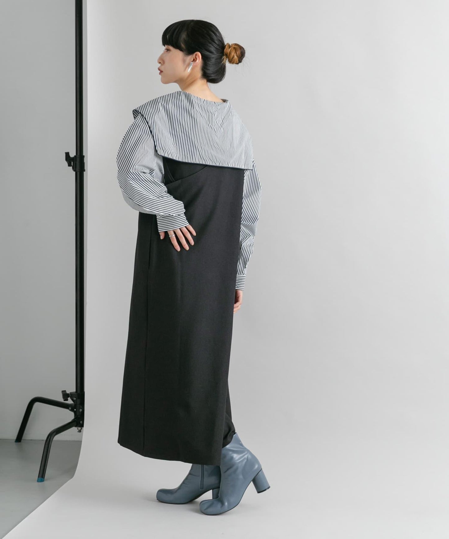 「2尺碼可選」後背交叉連衣裙