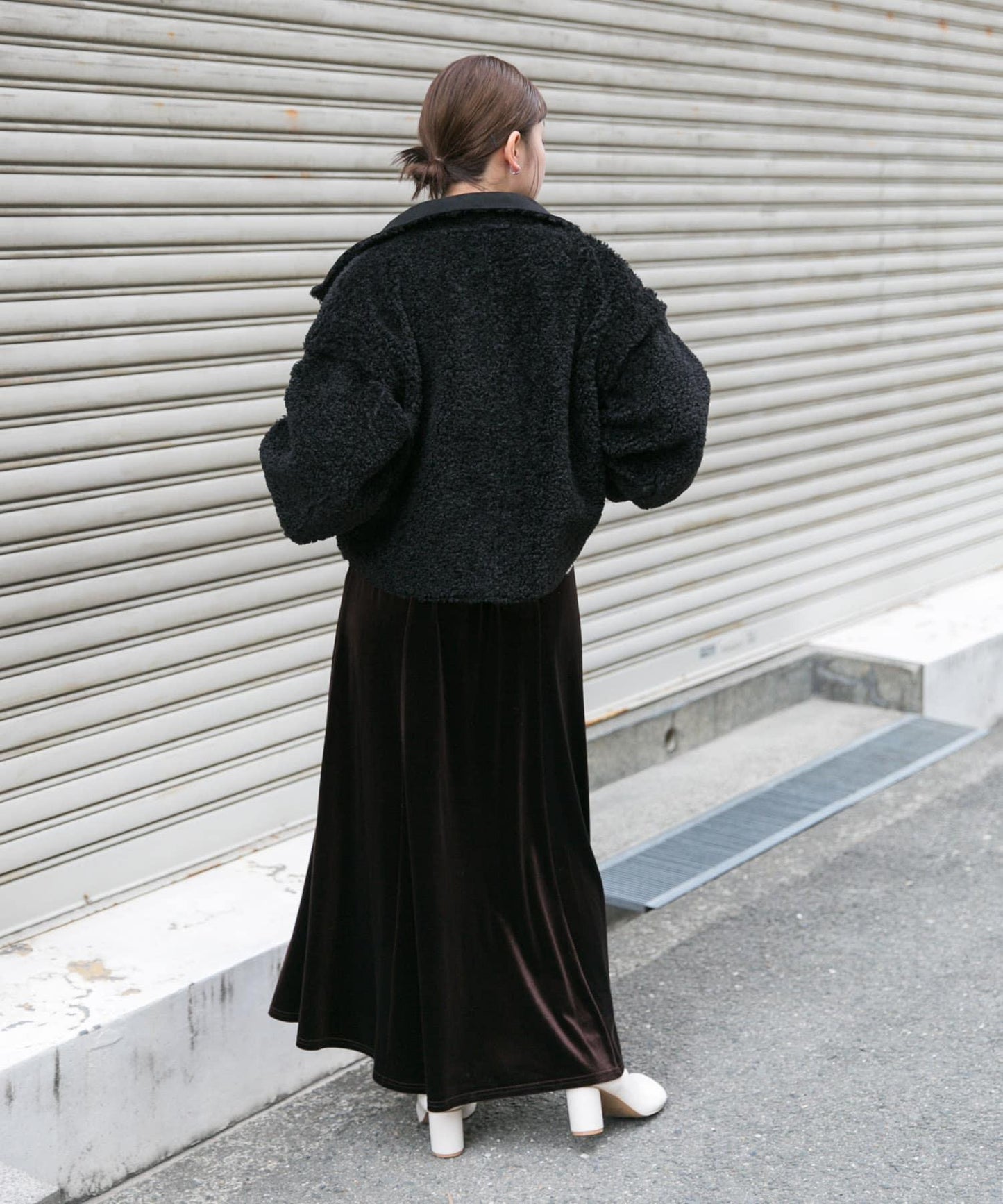 微喇天鵝絨半裙