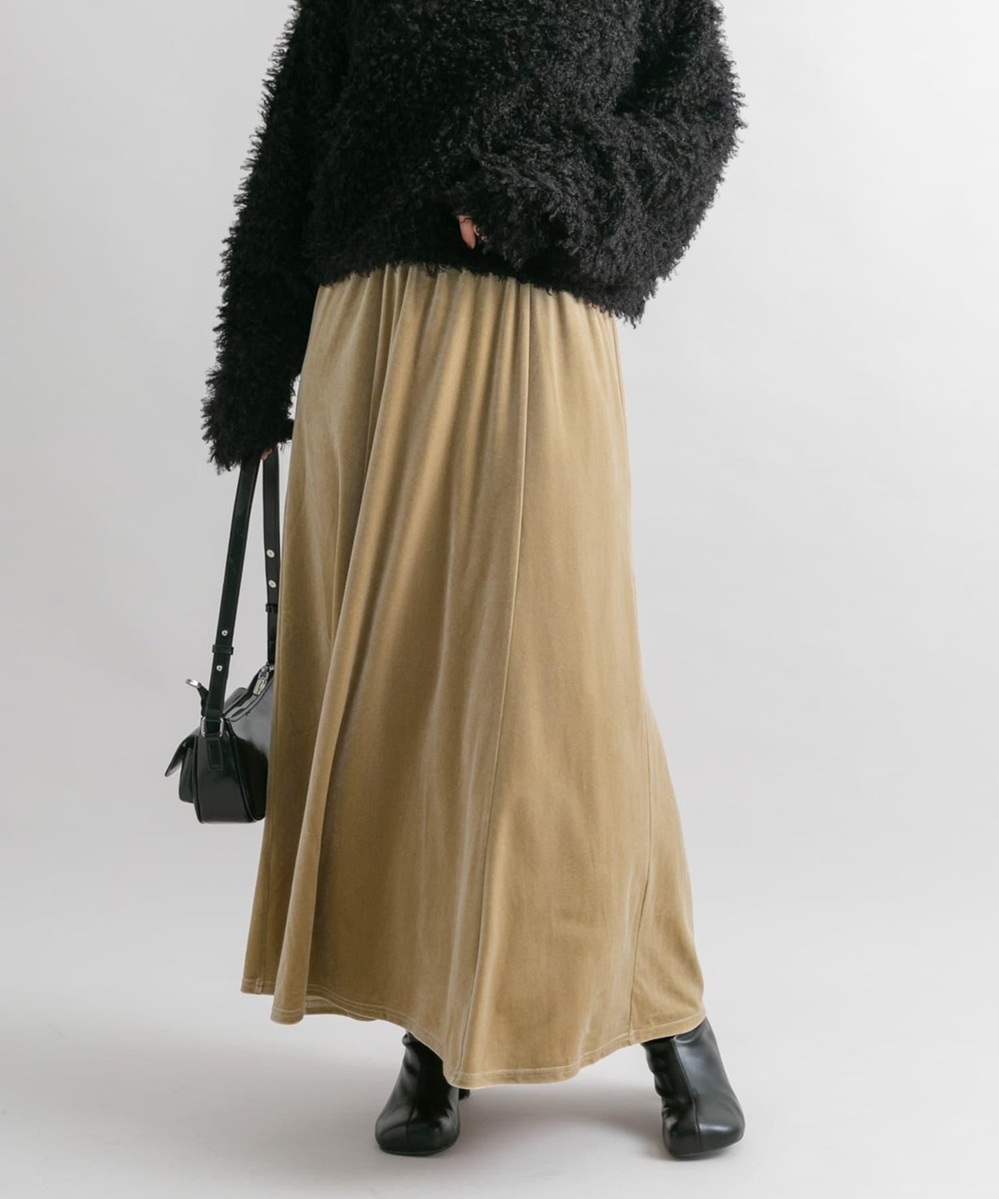 微喇天鵝絨半裙