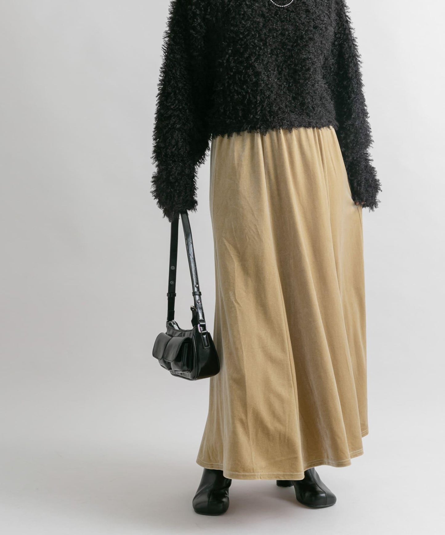 微喇天鵝絨半裙