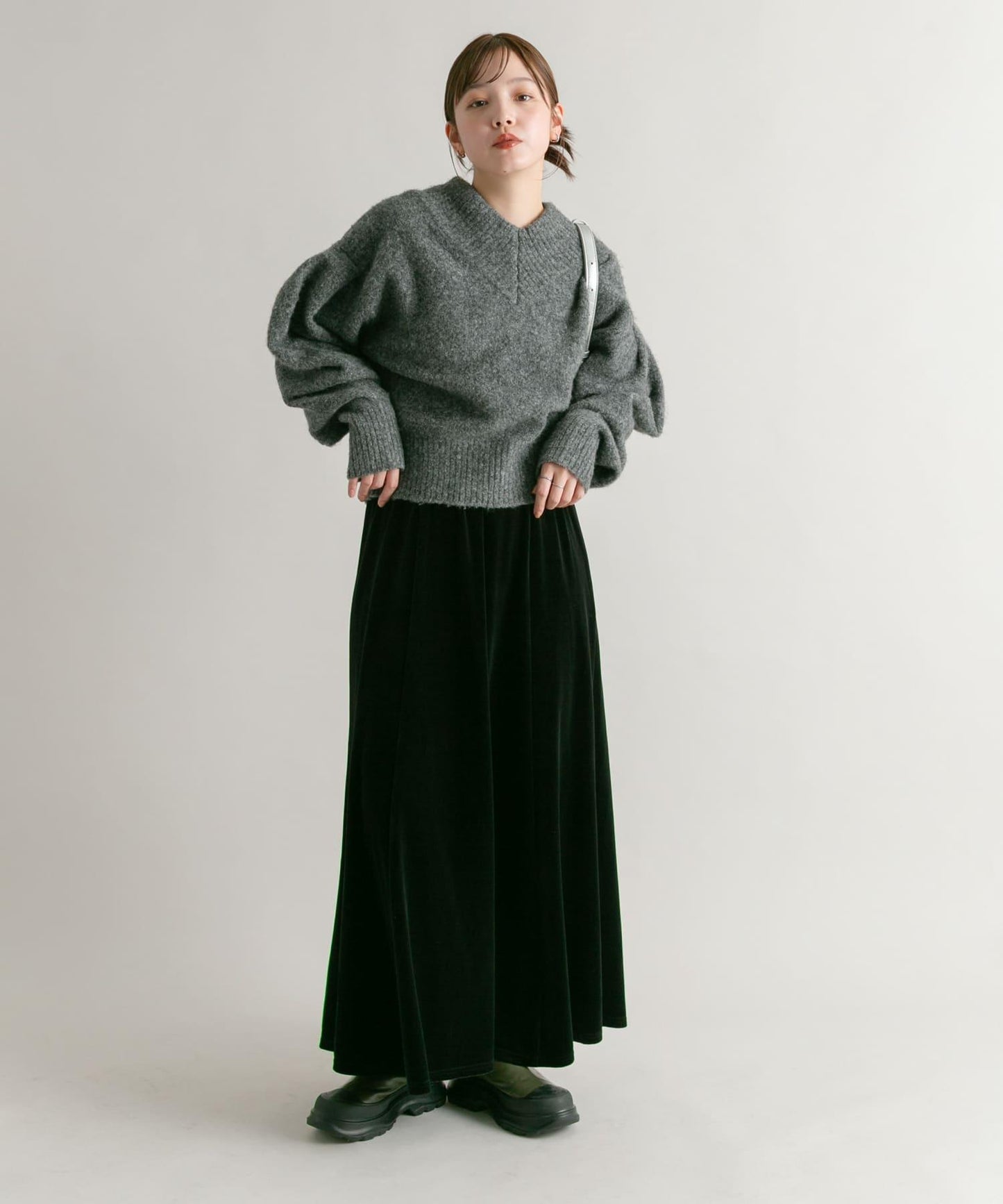 微喇天鵝絨半裙