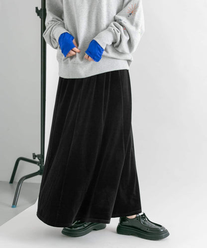 微喇天鵝絨半裙