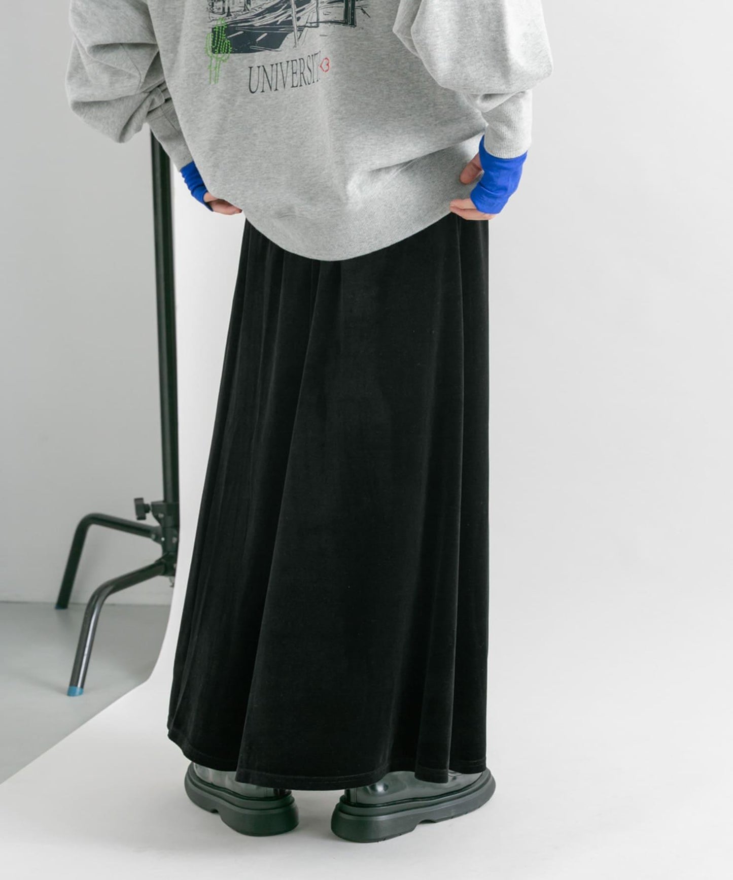 微喇天鵝絨半裙