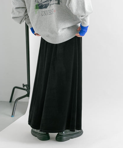 微喇天鵝絨半裙