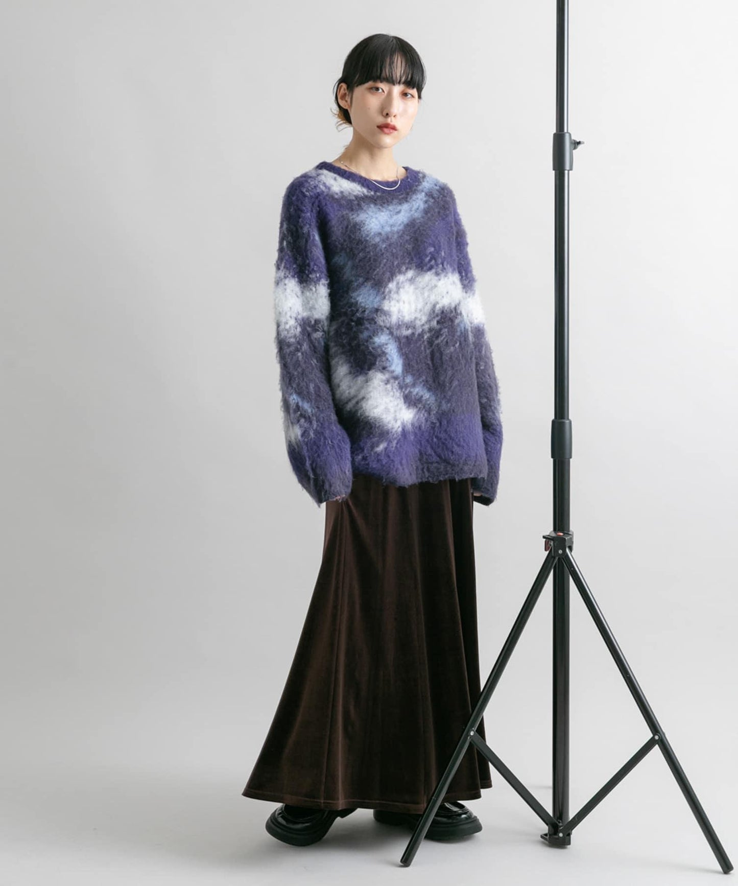 微喇天鵝絨半裙