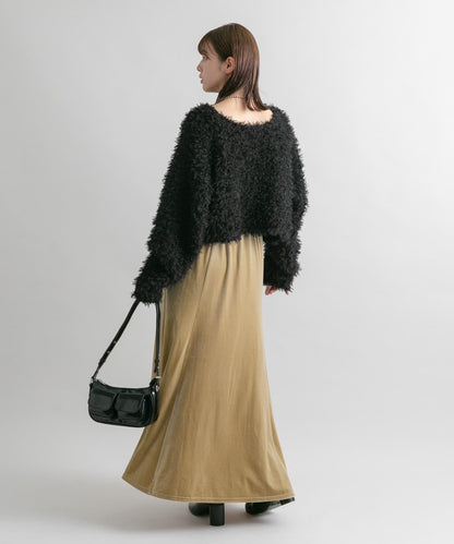 微喇天鵝絨半裙