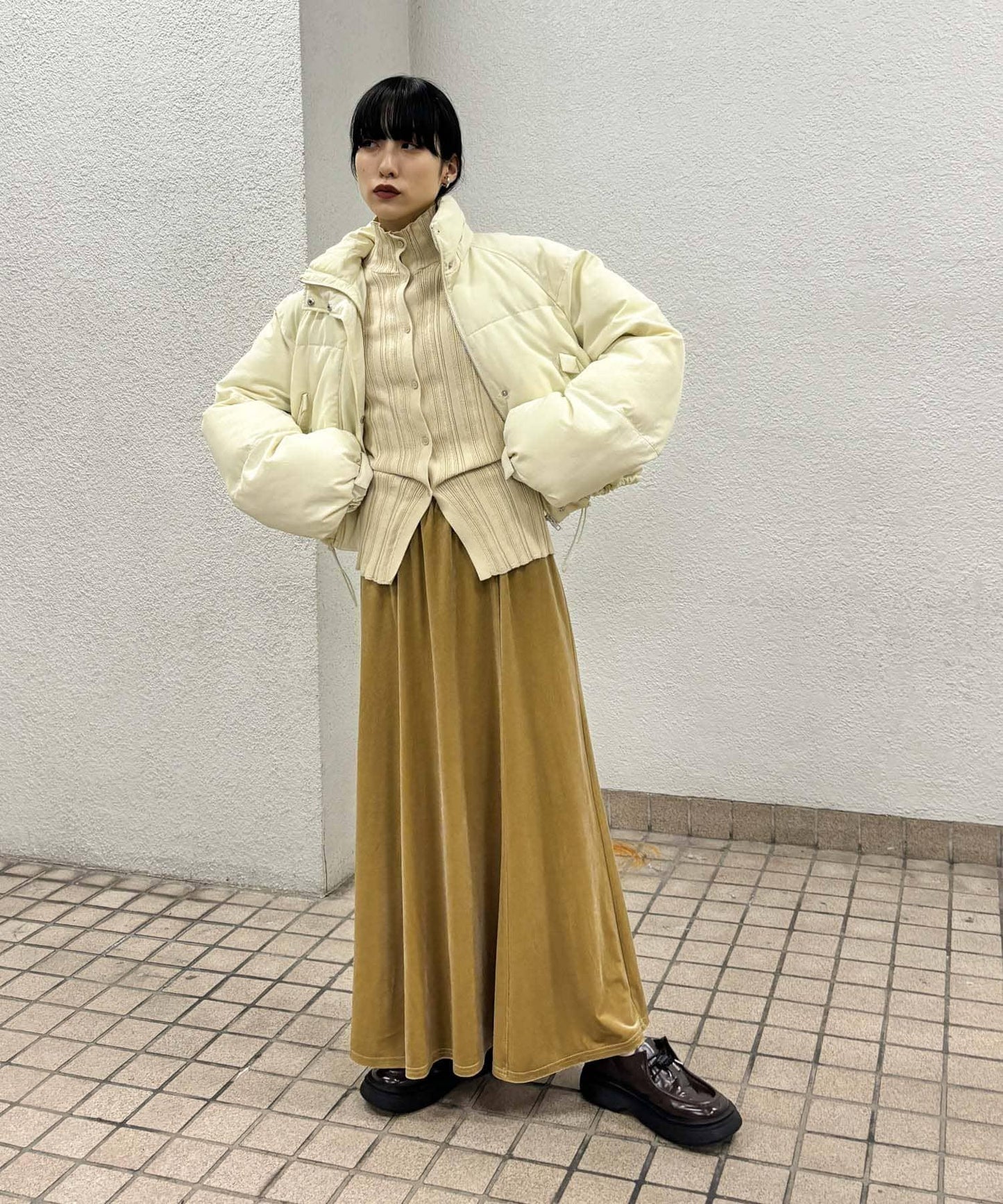 微喇天鵝絨半裙