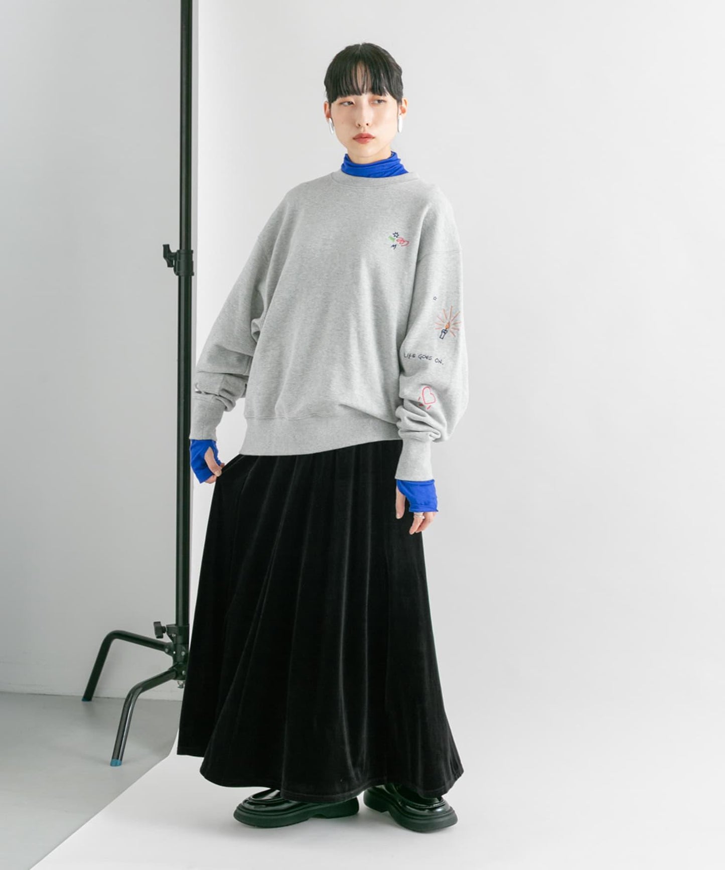 微喇天鵝絨半裙