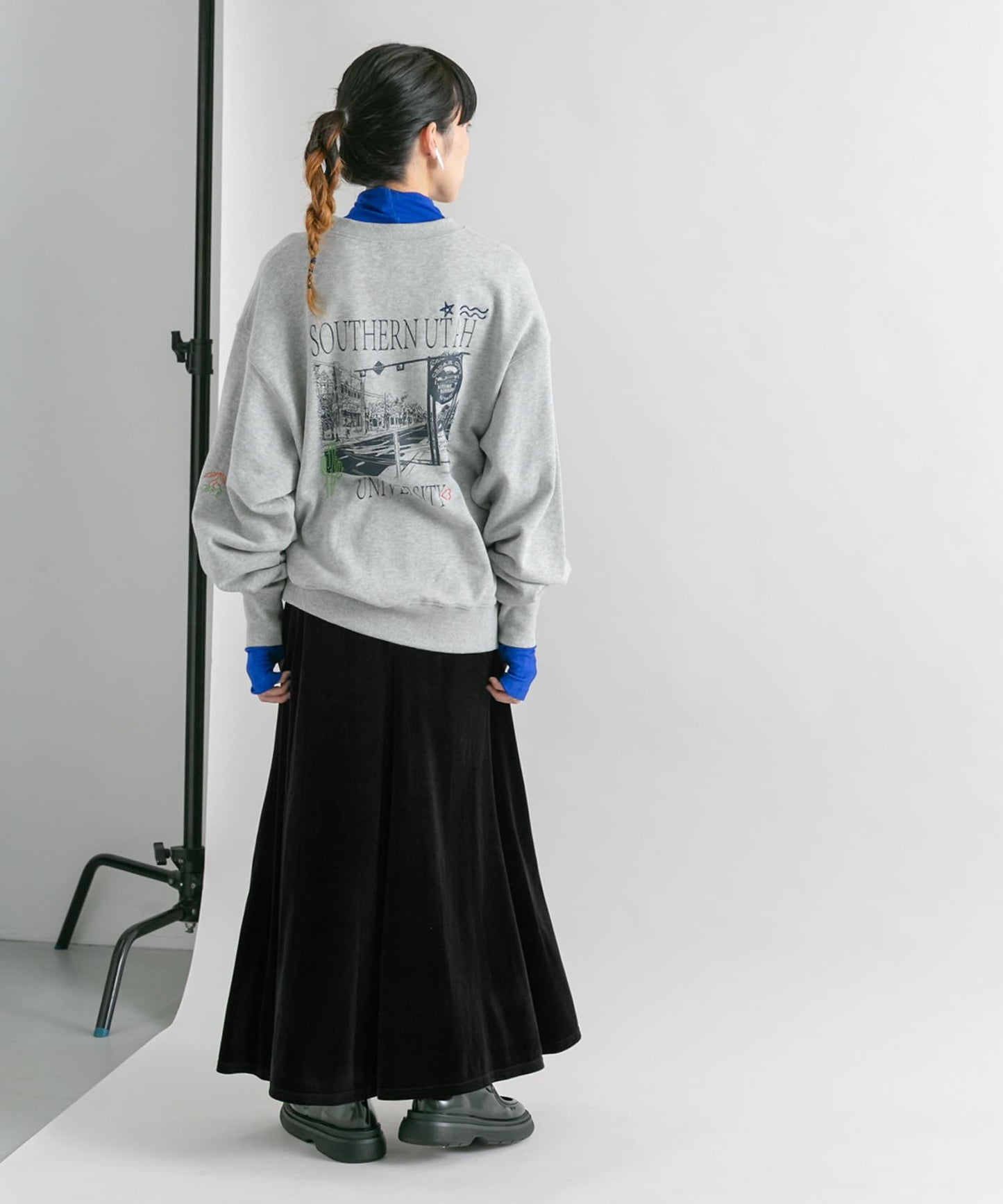 微喇天鵝絨半裙