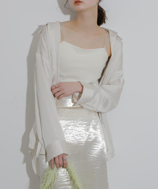 緞面寬鬆襯衫