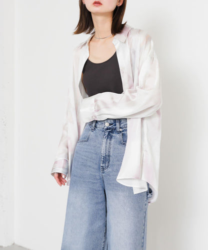 緞面寬鬆襯衫