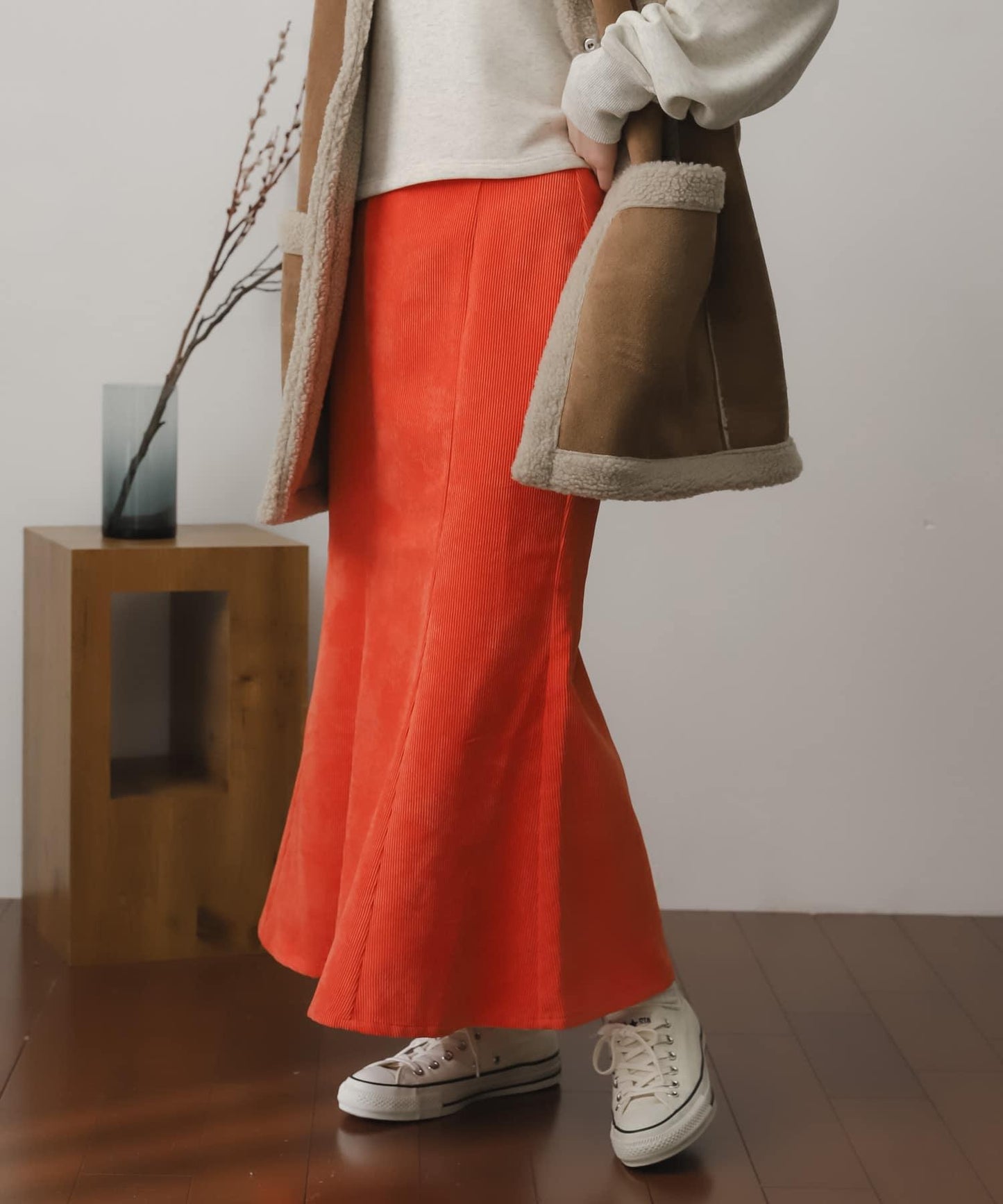 燈芯絨美人魚裙