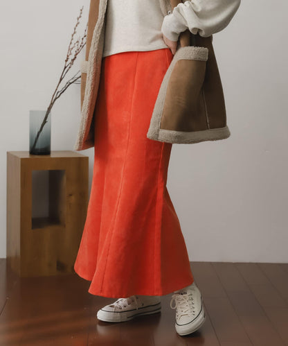 燈芯絨美人魚裙