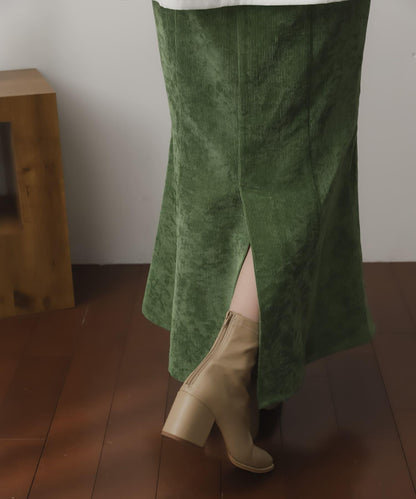 燈芯絨美人魚裙