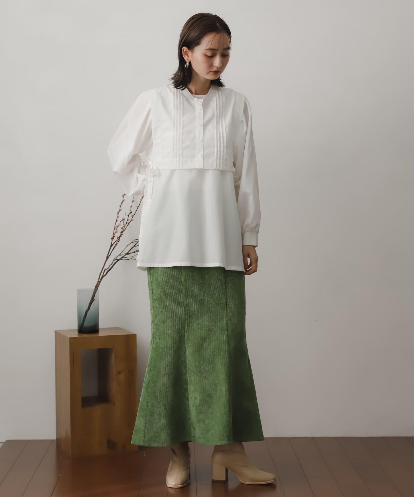 燈芯絨美人魚裙