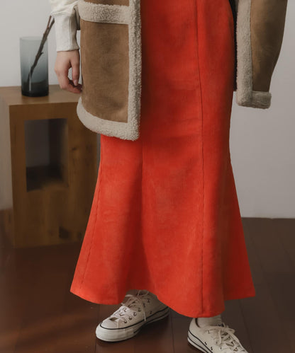 燈芯絨美人魚裙