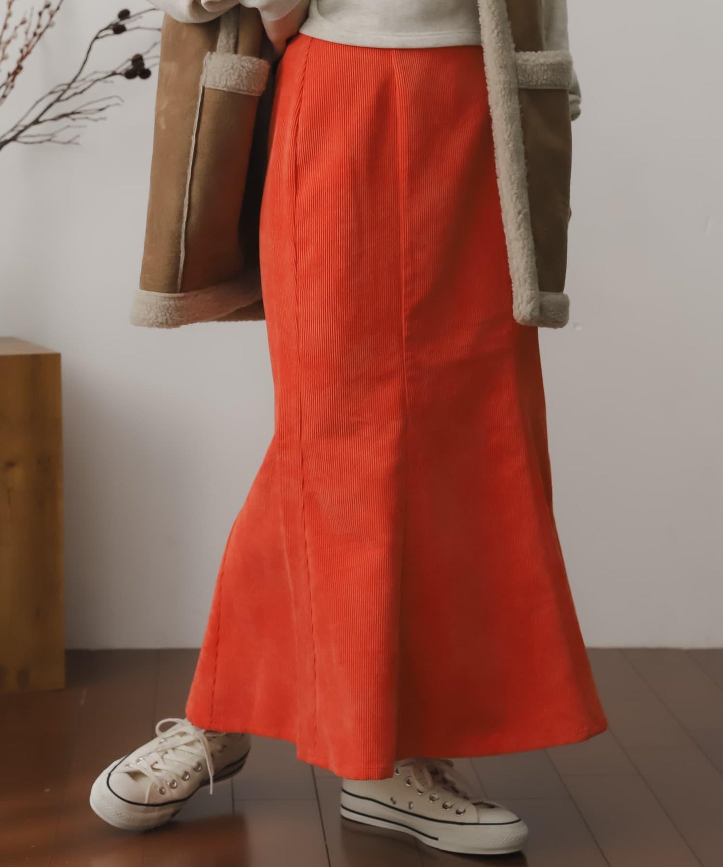 燈芯絨美人魚裙