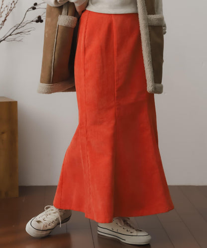 燈芯絨美人魚裙