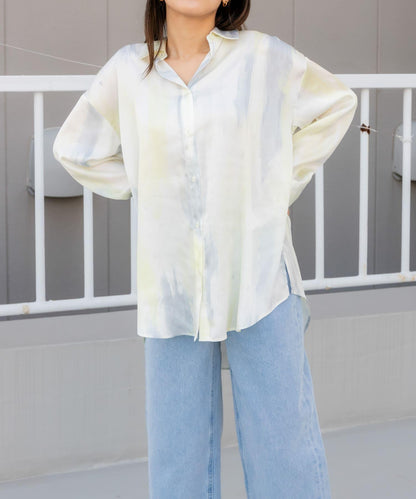 緞面寬鬆襯衫