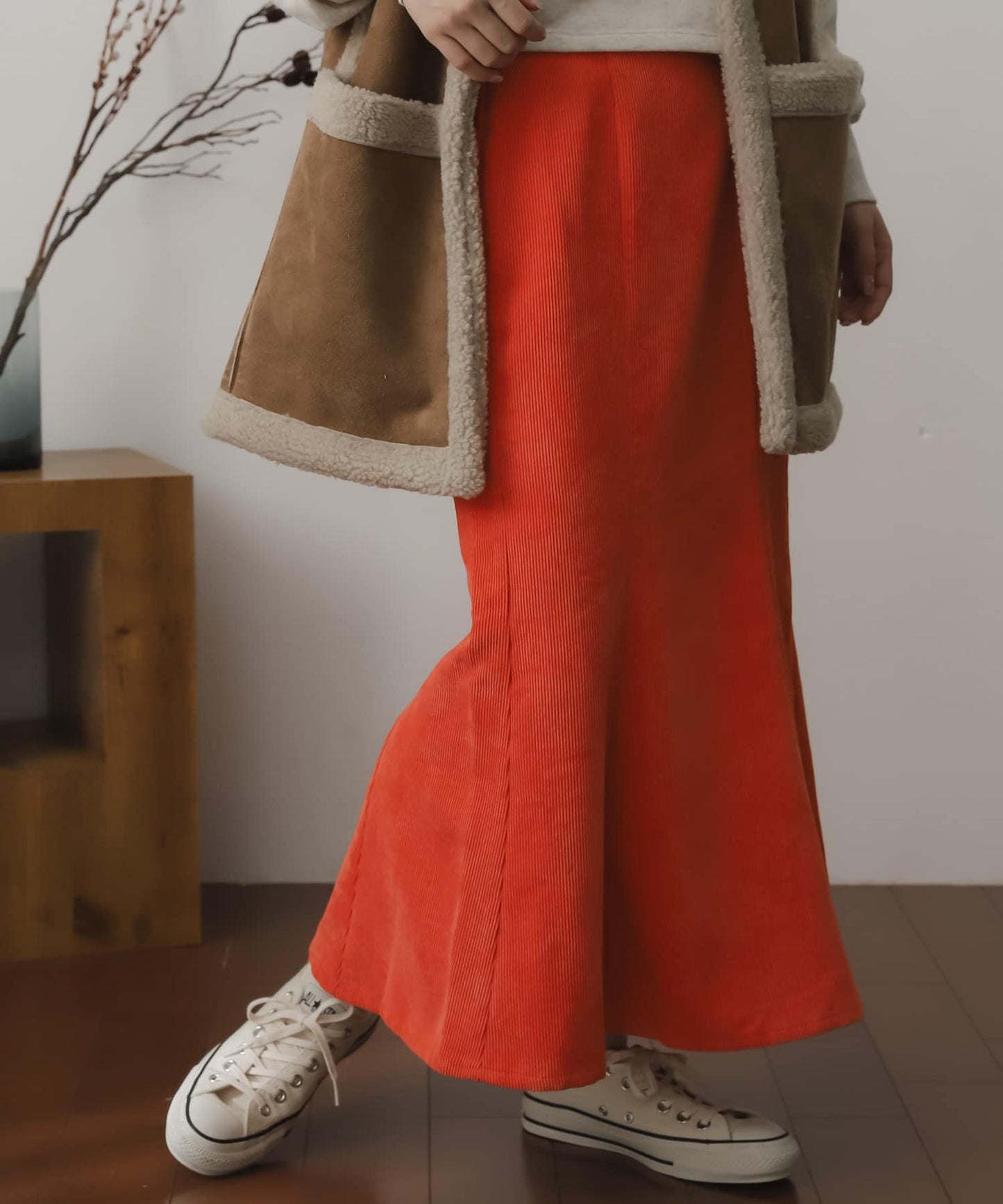 燈芯絨美人魚裙