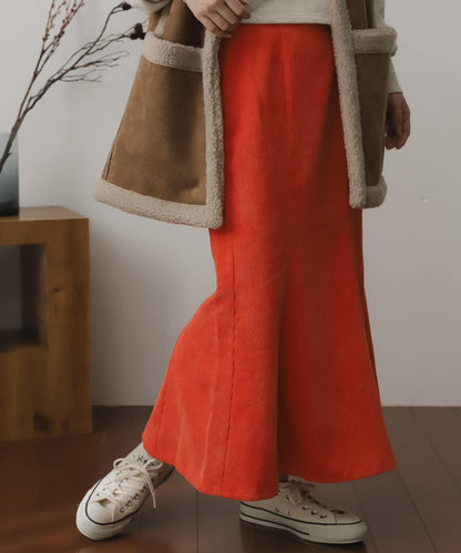 燈芯絨美人魚裙