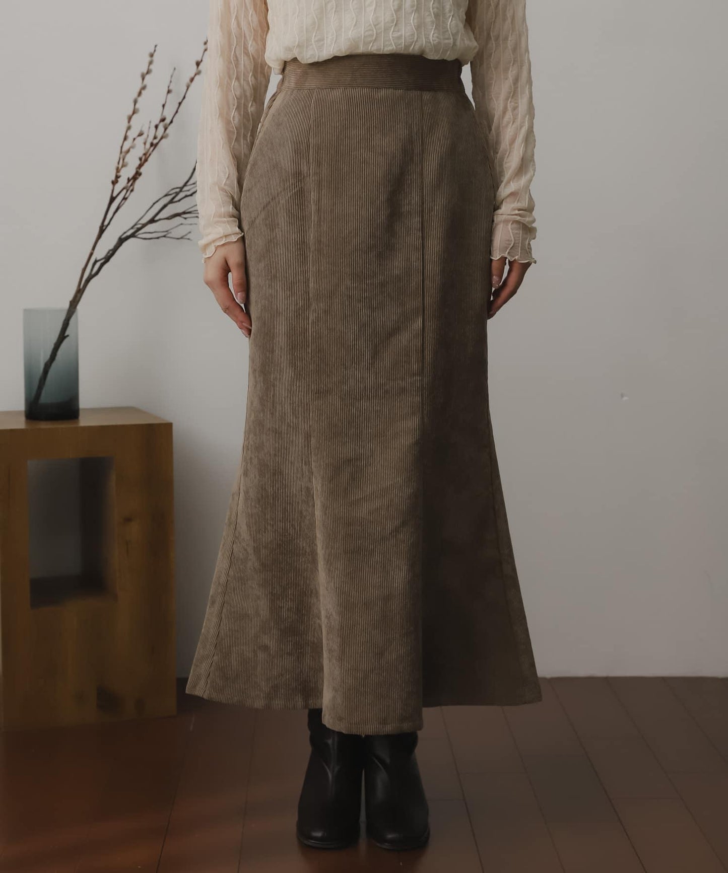 燈芯絨美人魚裙