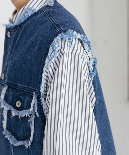 牛仔流蘇馬甲